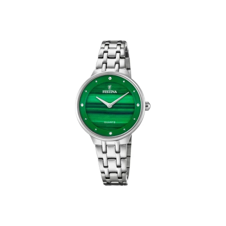 Reloj Festina Mademoiselle Plateado y Verde Analógico Mujer F20600/B