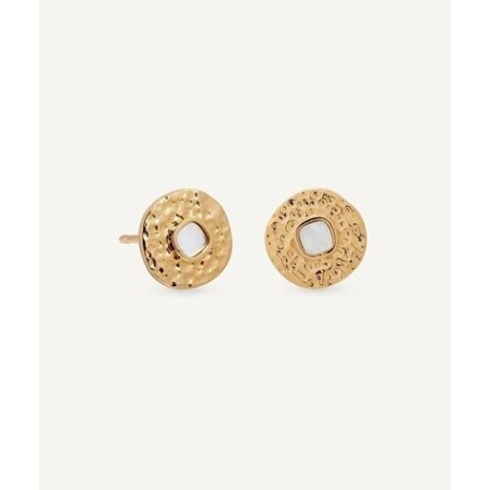 Pendientes Vidal&Vidal Botón Baño Oro y Madreperla G3939