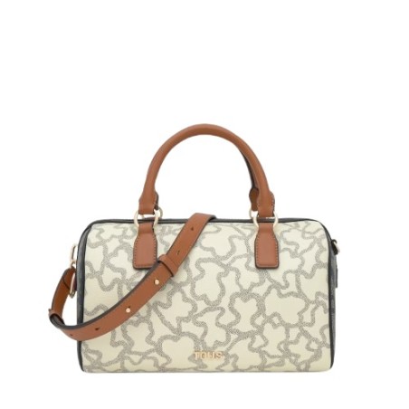 Bolso Bowling TOUS Kaos Icon Beige y Negro Mediano 2002462201 