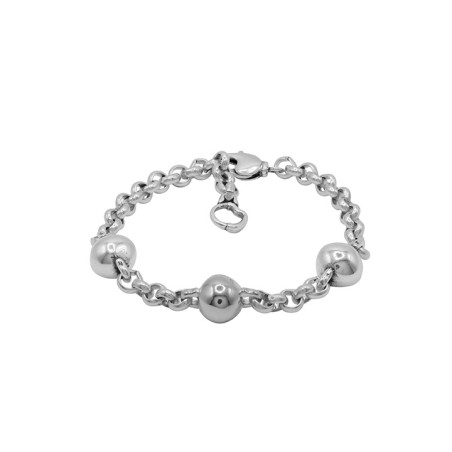 Pulsera Ciclón Kermes Esferas Baño Plata Mujer 256103-00-0
