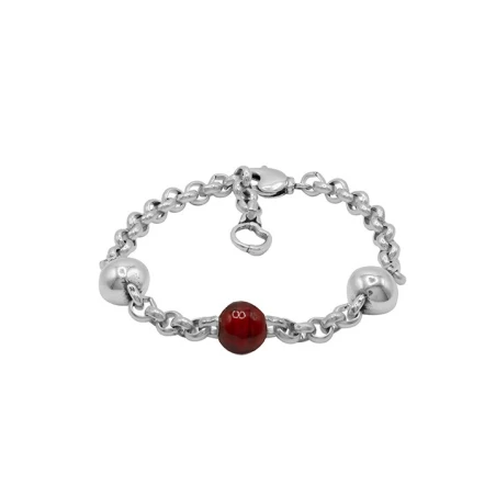 Pulsera Ciclón Kermes Esferas Baño Plata Mujer 256103-03-0