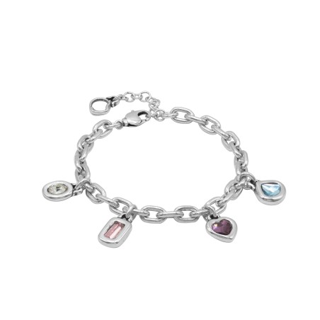 Pulsera Ciclón Mosaico Baño Plata y Multicolor 257103-36-0