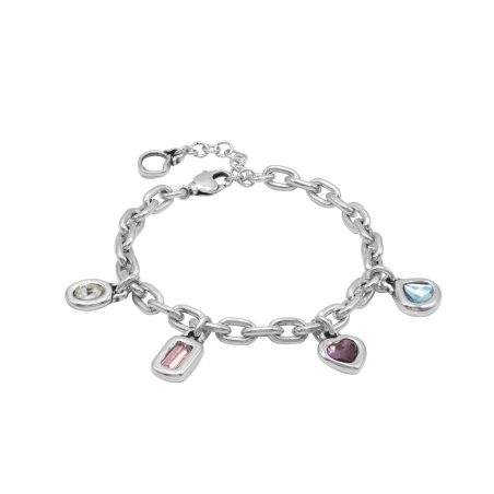 Pulsera Ciclón Mosaico Baño Plata y Multicolor 257103-36-0