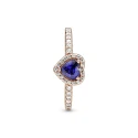Anillo Pandora Rose Corazón Azul Brillante 188421C01