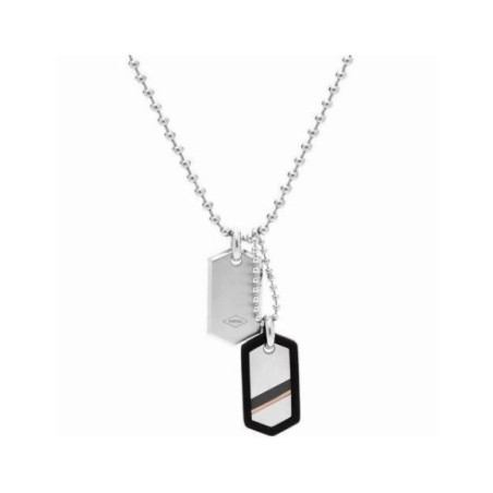 Gargantilla Fossil Placas Acero Hombre JF82004040