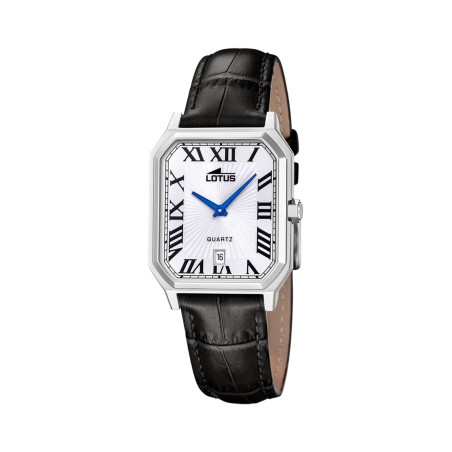 Reloj Lotus Square Plateado y Negro Analógico Hombre 19080/1