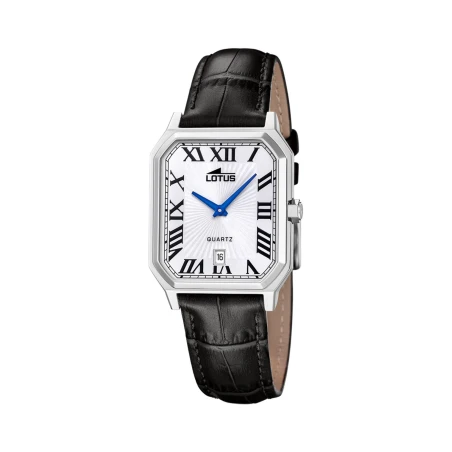 Reloj Lotus Square Plateado y Negro Analógico Hombre 19080/1
