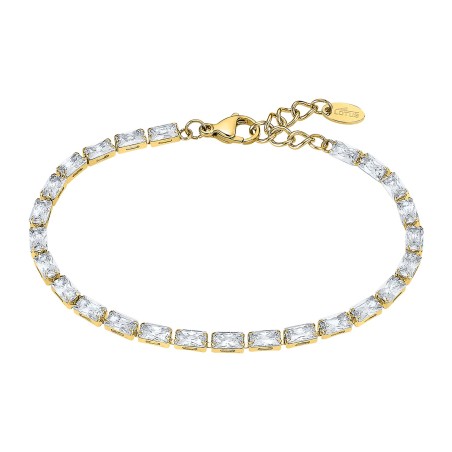 Pulsera Lotus Style Acero Dorado y Circonitas Blancas LS2575-2/2