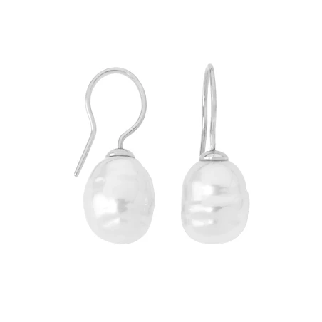 Pendientes Majorica Plata y Perla 12mm 08481.01.2.000.703.1