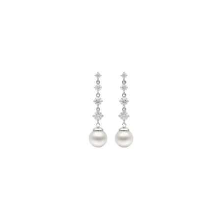 Pendientes Colgantes Majorica Plata, Circonitas y Perla 18242.01.2.E00.906.1