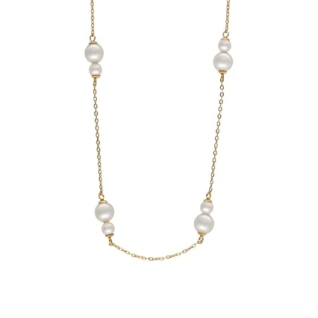 Collar Majorica Duet Plata Baño Oro y Perlas 18251.01.1.N42.530.1
