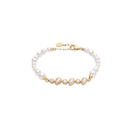 Pulsera Majorica Nova Plata Baño Oro, Perlas y Circonitas 18311.01.1.B16.531.1
