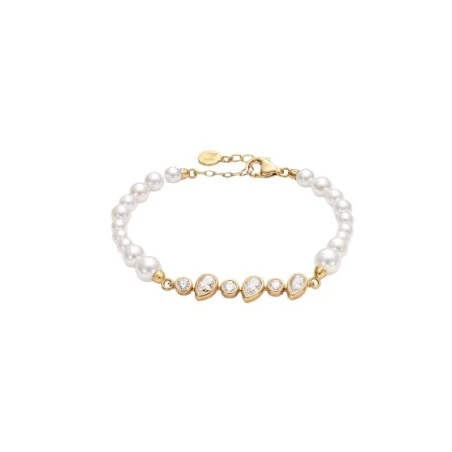 Pulsera Majorica Nova Plata Baño Oro, Perlas y Circonitas 18311.01.1.B16.531.1