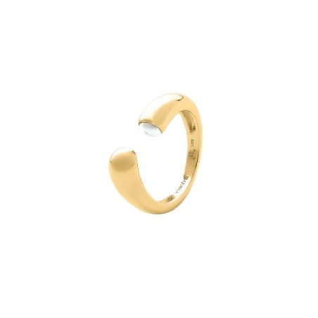 Anillo Abierto Majorica Plata Baño Oro y Media Perla Blanca 18167.01.1.R93.000.1