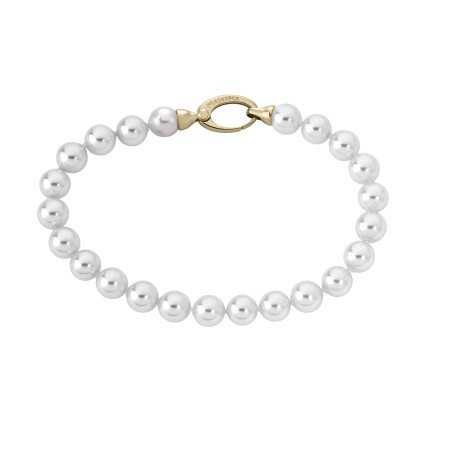 Pulsera Majorica Lyra Plata Baño Oro y Perlas 09857.01.1.021.010.1