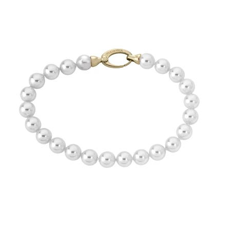 Pulsera Majorica Lyra Plata Baño Oro y Perlas 09857.01.1.021.010.1