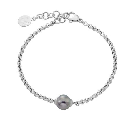 Pulsera Majorica Nuada Plata y Perla Gris 15359.03.0.000.010.1