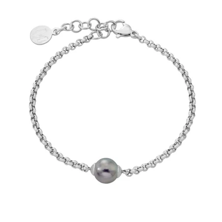Pulsera Majorica Nuada Plata y Perla Gris 15359.03.0.000.010.1