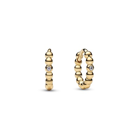 Pendientes Pandora Aro Abrazo Cuentas Baño Oro 264823C01