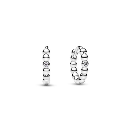 Pendientes Pandora Aro Abrazo Cuentas Plata 294823C01