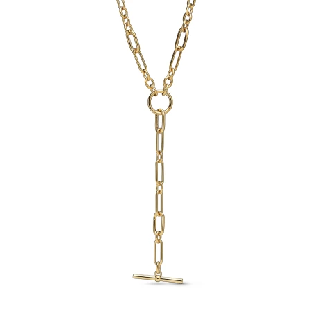 Collar Pandora Cadena Eslabones Baño Oro 364809C00
