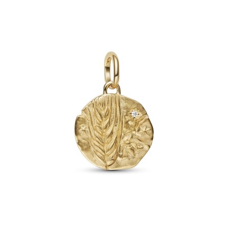 Charm Pandora Medallón Trigo Baño Oro 764804C01