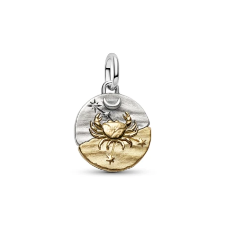 Charm Medallón Pandora Zodiaco Cáncer Bicolor 764984C01