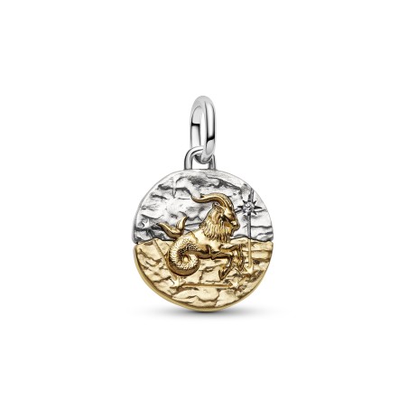 Charm Medallón Pandora Zodiaco Capricornio Bicolor 764987C01