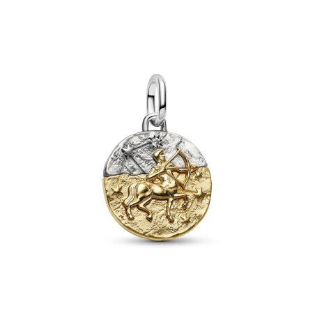 Charm Medallón Pandora Zodiaco Sagitario Bicolor 764988C01