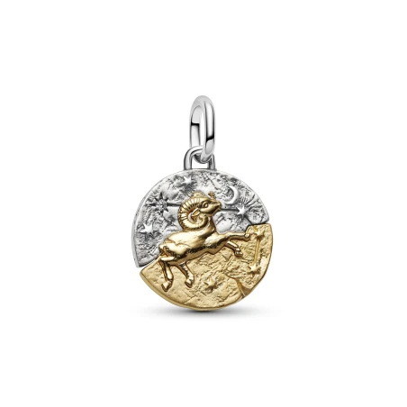 Charm Medallón Pandora Zodiaco Aries Bicolor 764993C01