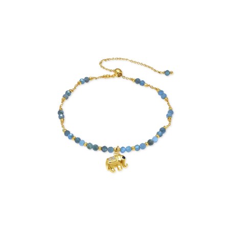Pulsera Luxenter Favol Elefante Plata Baño oro y Piedras Azules BXA582Y53900