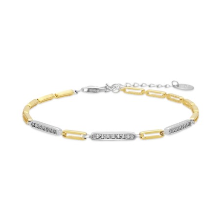 Pulsera Luxenter Sefnax Plata Bicolor y Circonitas Blancas BX538M0000