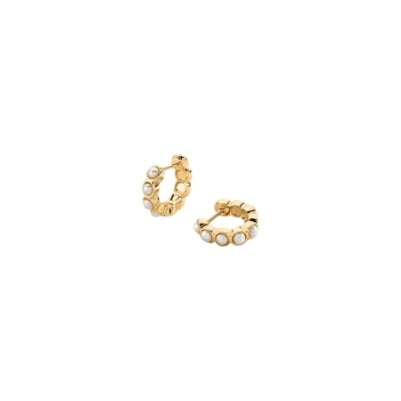 Pendientes Aros Agatha Paris Batignolles Baño Oro y Perla 02380817-294-TU