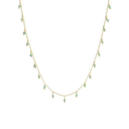 Collar Corto Agatha Paris Alma Baño Oro y Cuarzo Verde 02680494-044-TU