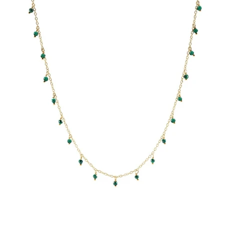 Collar Corto Agatha Paris Alma Baño Oro y Malaquitas 02680494-297-TU