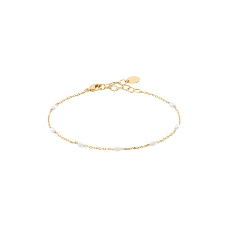 Pulsera Agatha Paris Jasmin Baño Oro y Perlas 02480402-978-TU