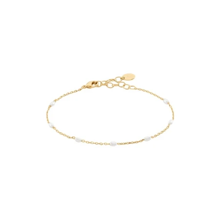 Pulsera Agatha Paris Jasmin Baño Oro y Perlas 02480402-978-TU