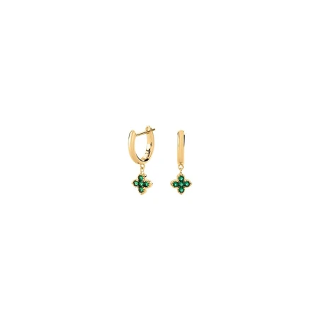 Pendientes Criollas Agatha Paris Beloved Baño Oro y Circonitas Verdes 02390569-658-TU