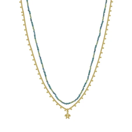 Collar Luxenter Arad Plata Baño Oro y Piedras Turquesa NXA784Y9400