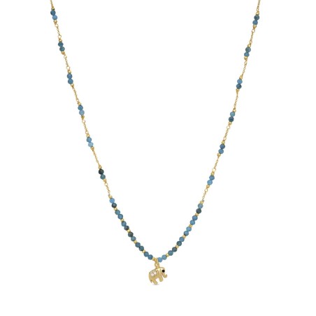 Collar Luxenter Favol Plata Baño Oro y Piedras Turquesa NXA786Y53900