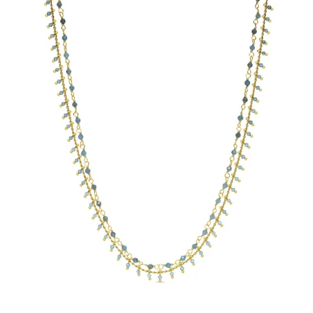 Collar Luxenter Barssi Plata Baño Oro y Piedras Turquesa NXA788Y53900