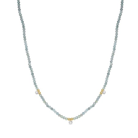 Collar Luxenter Sean Plata Baño Oro y Piedras Grisaceas NXA790Y53900