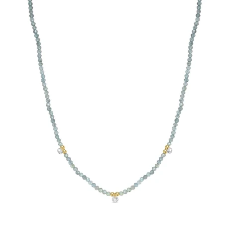Collar Luxenter Sean Plata Baño Oro y Piedras Grisaceas NXA790Y53900