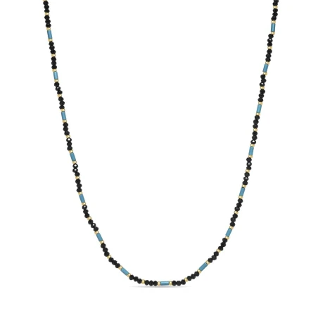 Collar Luxenter Choly Plata Baño Oro y Esferas Negras NXA783Y9400
