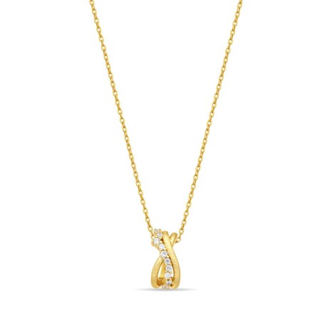 Gargantilla Luxenter Torlith Plata Baño Oro y Circonitas Blancas NO043Y0000