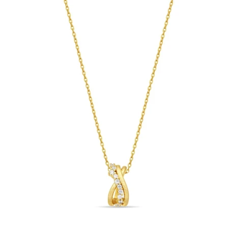Gargantilla Luxenter Torlith Plata Baño Oro y Circonitas Blancas NO043Y0000