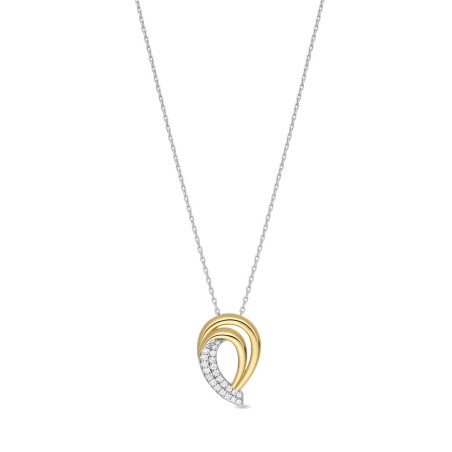 Gargantilla luxenter Milvan Plata Bicolor y Circonitas Blancas NT155M0000