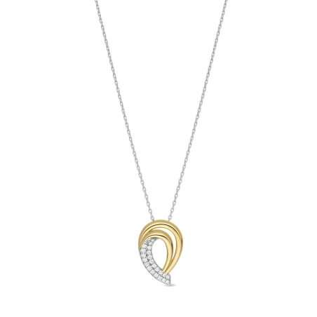 Gargantilla luxenter Milvan Plata Bicolor y Circonitas Blancas NT155M0000