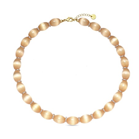 Collar Luxenter Ogund Plata Baño Oro y Piedras Naturales NXA766Y80800