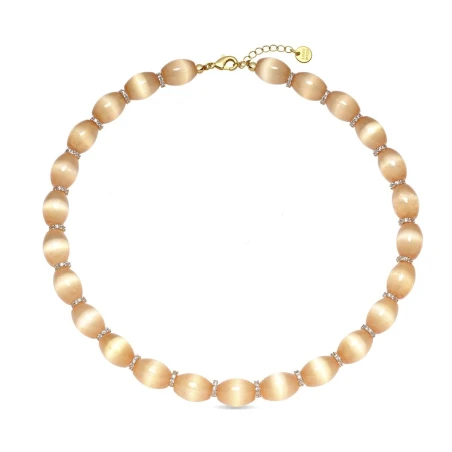 Collar Luxenter Ogund Plata Baño Oro y Piedras Naturales NXA766Y80800